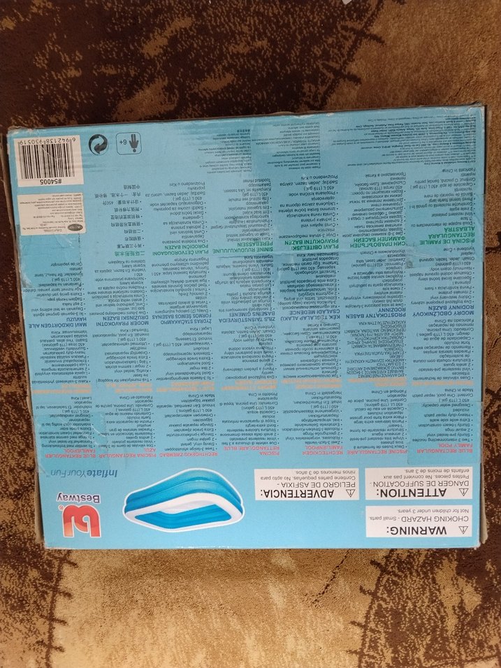 Renkli Mavi Çocuk Şişme Havuzu 2.01x1.50x0.51 m - Görsel 3