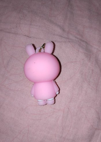 Pembe Tavşan Figürlü Anahtarlık - Görsel 2