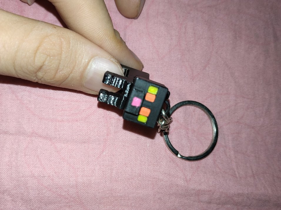 Minecraft Siyah kedi anahtarlık - Görsel 4