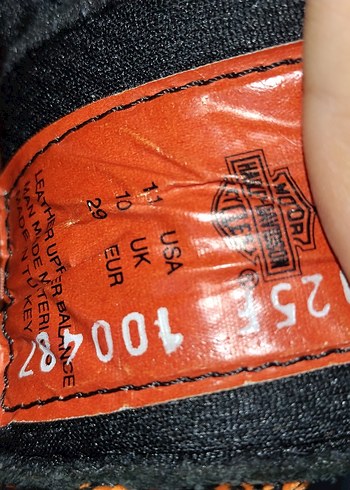 Harley Davidson Siyah Hakiki deri bot 29 numara - Görsel 5