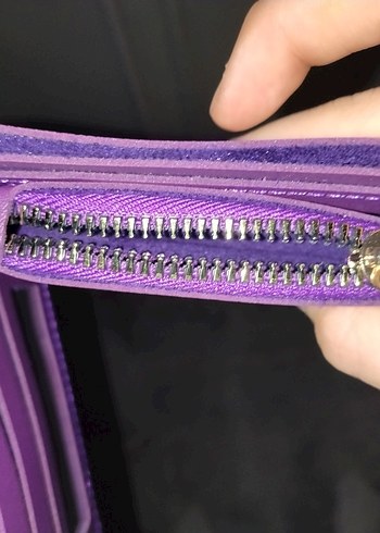 Mor Deri Kadın Cüzdanı Tokalı - Görsel 7