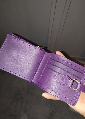 Mor Deri Kadın Cüzdanı Tokalı - Görsel 4