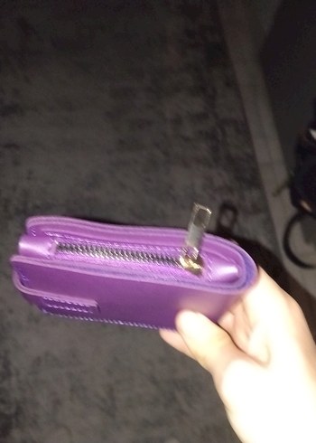 Mor Deri Kadın Cüzdanı Tokalı - Görsel 3