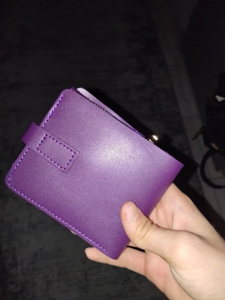 Mor Deri Kadın Cüzdanı Tokalı - Görsel 2