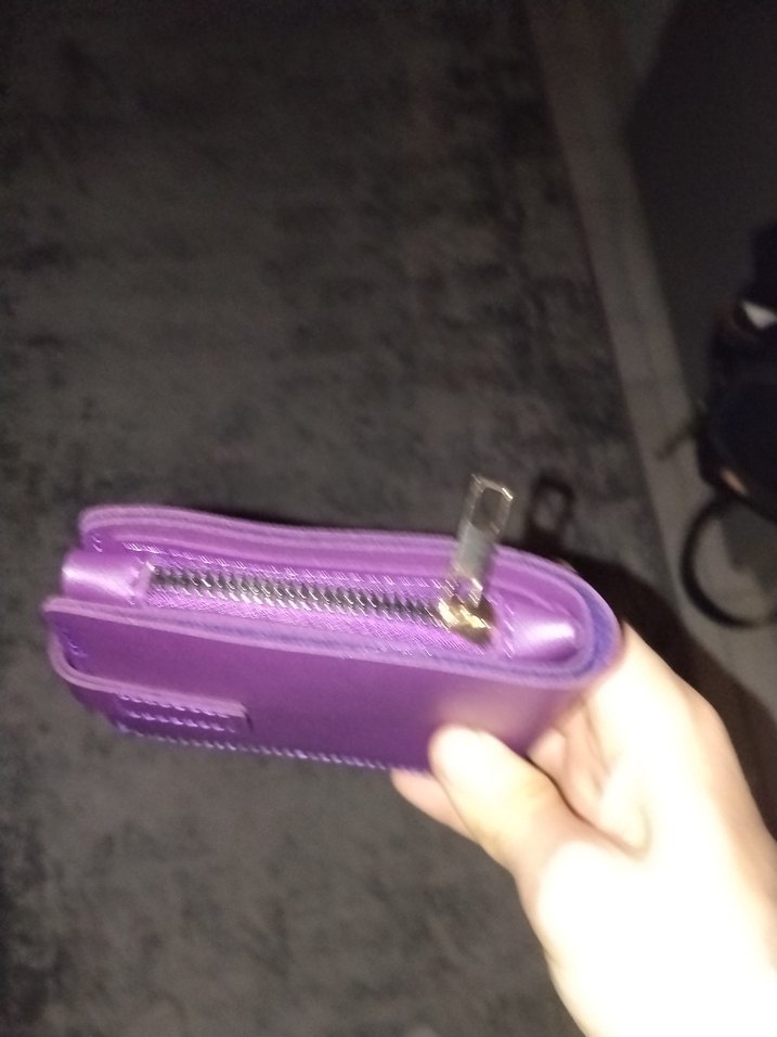 Mor Deri Kadın Cüzdanı Tokalı - Görsel 3