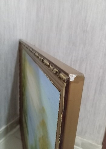 Beden mavi Renk Gerçek El yapımı - Tuval üzeri, Çerçeveli, Pazarlık Payı Vardır.