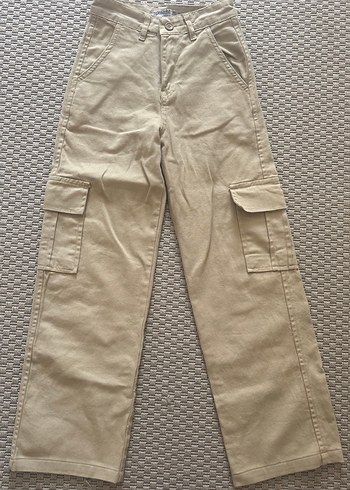 Bej Kadın Regular fit Midi Kargo Pantolon