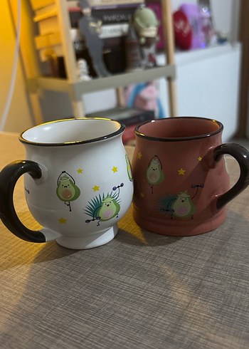 Renkli Avokado Desenli Kahve Fincanları - Görsel 2