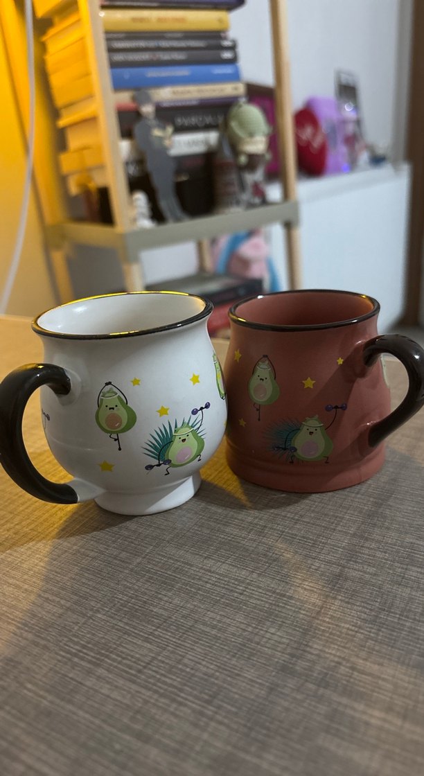 Renkli Avokado Desenli Kahve Fincanları - Görsel 2