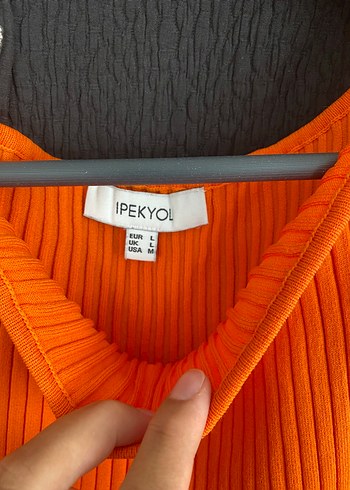 ipekyol Turuncu Fitilli Uzun Kollu Triko Kazak