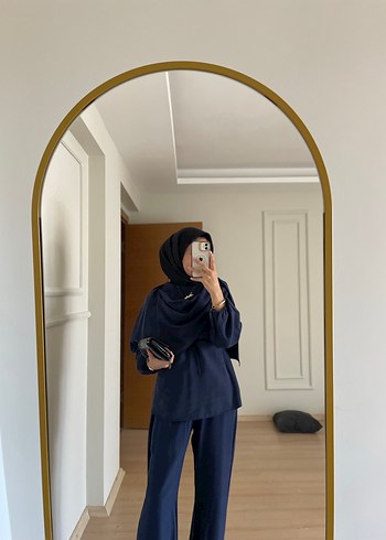 Siyah Kadın Ofis Takımı Notch Yaka
