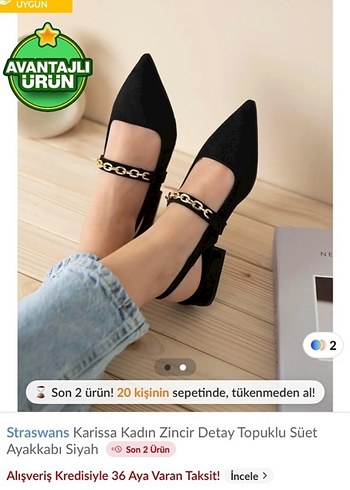 Straswans Zincir Detaylı Siyah Topuklu Kadın Ayakkabı