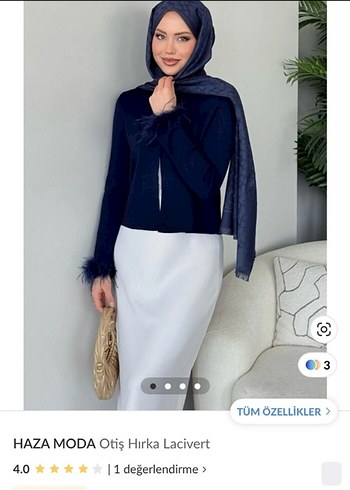 Haza Moda Otis Kadın Uzun Kollu Lacivert Hırka