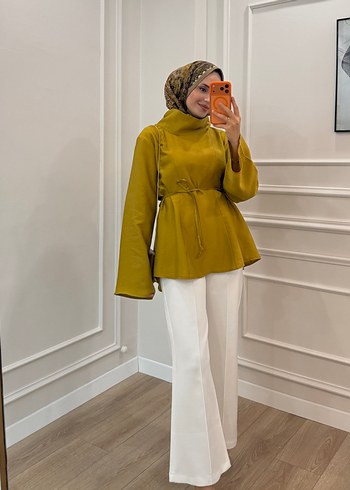 Zara Beyaz Scuba Pantolon
