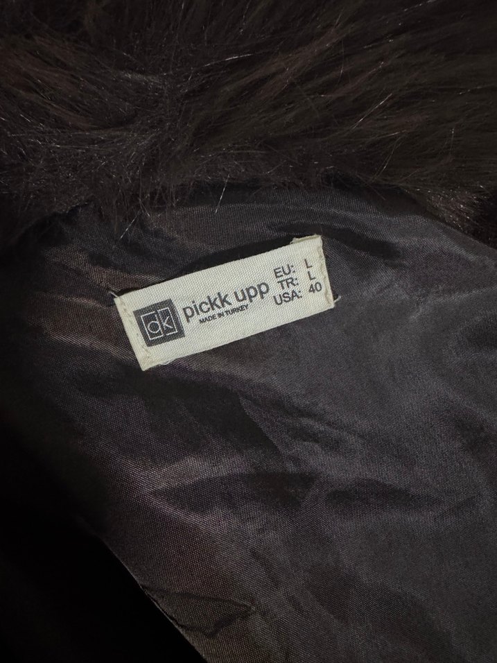 Kahverengi Kürk Detaylı Midi Yün Ceket - Görsel 5