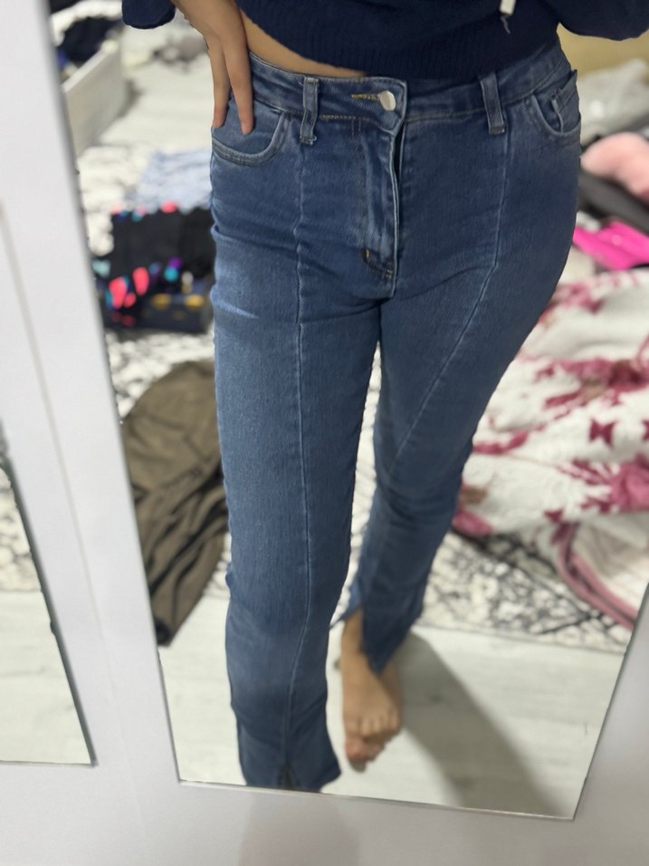 Tokalı, Mavi Kadın Slim Fit Denim Pantolon - Görsel 2