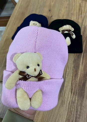 Nakışlı Ayıcık Detaylı Çocuk Bere - Görsel 6