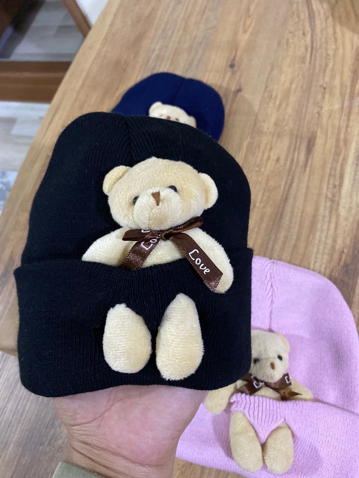 Nakışlı Ayıcık Detaylı Çocuk Bere - Görsel 4