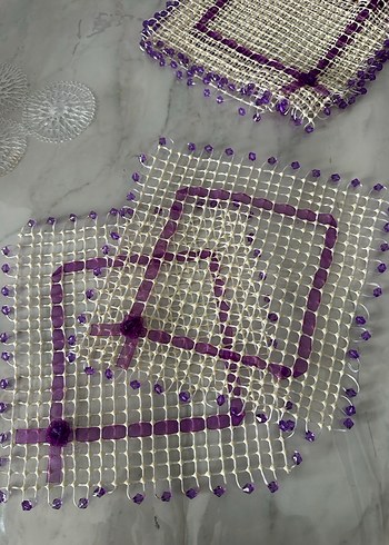 Mor Boncuklu El Yapımı Supla - Görsel 3