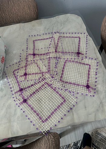 Mor Boncuklu El Yapımı Supla - Görsel 8