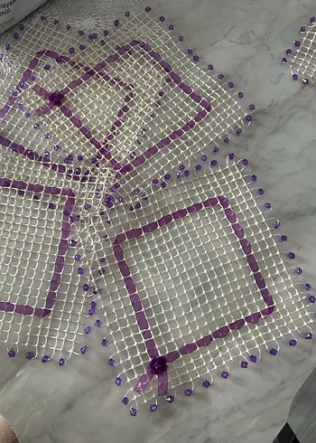 Mor Boncuklu El Yapımı Supla - Görsel 4