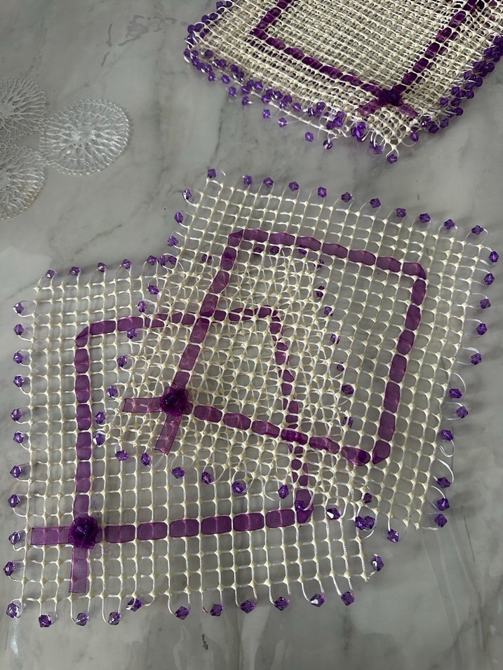 Mor Boncuklu El Yapımı Supla - Görsel 3