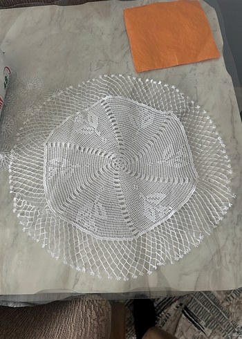 Bohem Tarzı Beyaz El Örgüsü Dantel Masa Örtüsü - Görsel 3