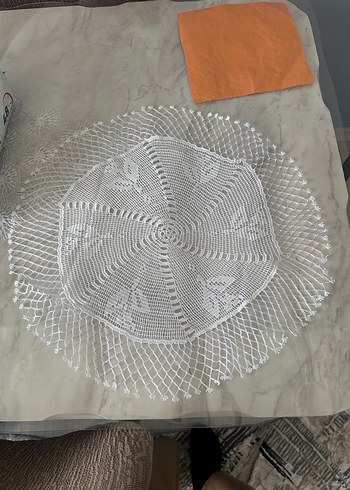 Bohem Tarzı Beyaz El Örgüsü Dantel Masa Örtüsü - Görsel 4