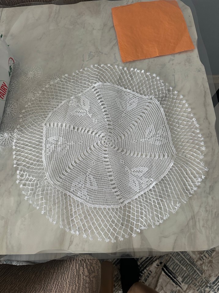 Bohem Tarzı Beyaz El Örgüsü Dantel Masa Örtüsü - Görsel 3
