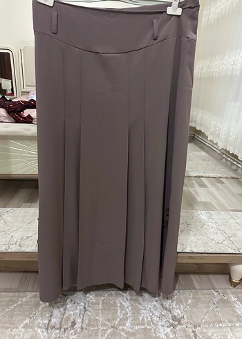 Kadın vizon Piliseli Uzun Etek - Görsel 2