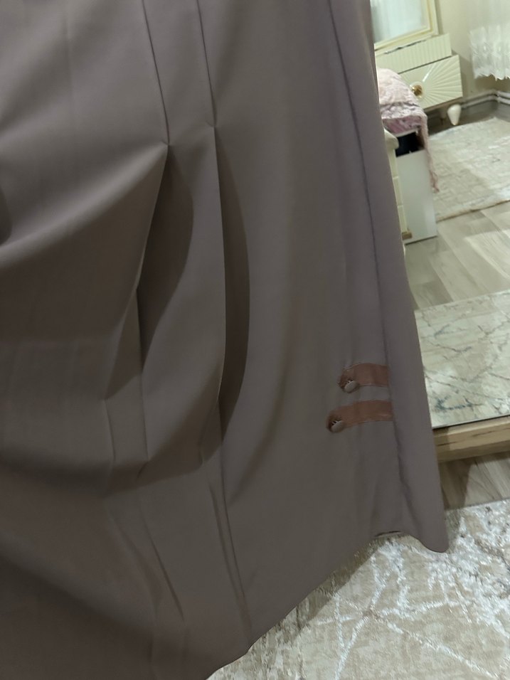 Kadın vizon Piliseli Uzun Etek - Görsel 3