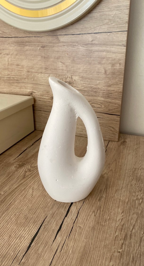 Beyaz Dekoratif Seramik Vazo - Görsel 3