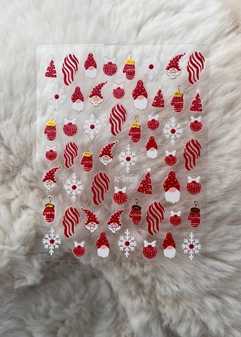 Yılbaşı temalı Tırnak Stickeri - Görsel 2