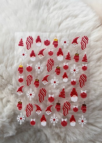 Yılbaşı temalı Tırnak Stickeri - Görsel 3