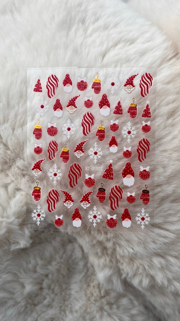 Yılbaşı temalı Tırnak Stickeri - Görsel 2