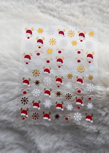 Noel Temalı Tırnak Stickeri - Görsel 4