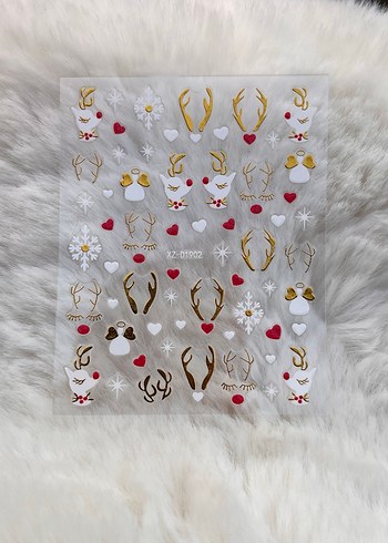 Noel Temalı Tırnak Stickeri - Görsel 2