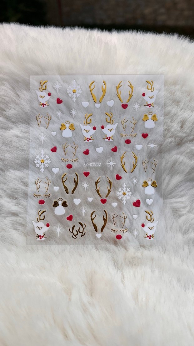 Noel Temalı Tırnak Stickeri - Görsel 2