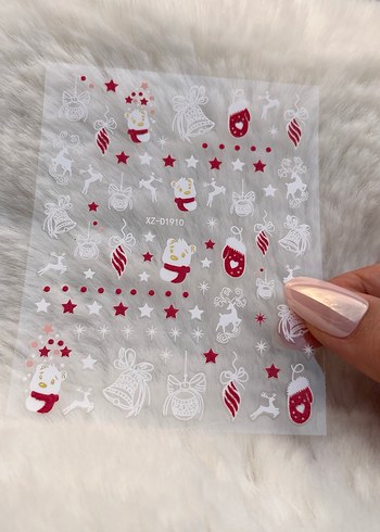 Yılbaşı temalı Tırnak Stickeri - Görsel 3