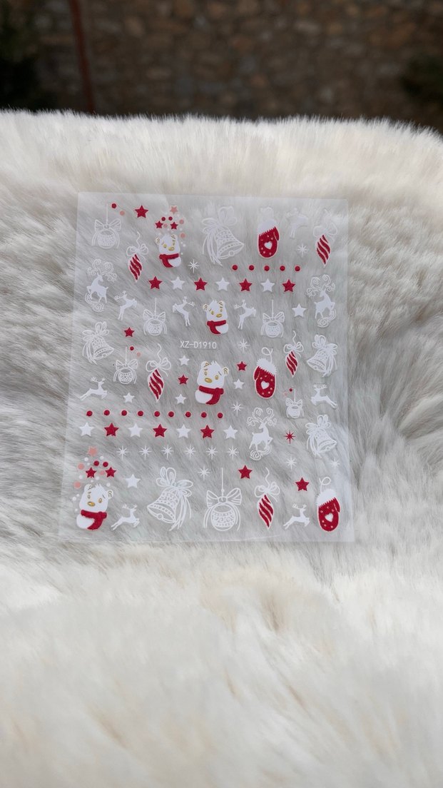 Yılbaşı temalı Tırnak Stickeri - Görsel 2