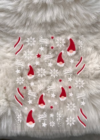 Noel temalı tırnak stickeri - Görsel 4