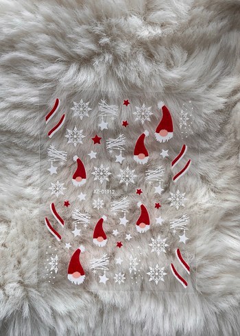 Noel temalı tırnak stickeri - Görsel 2