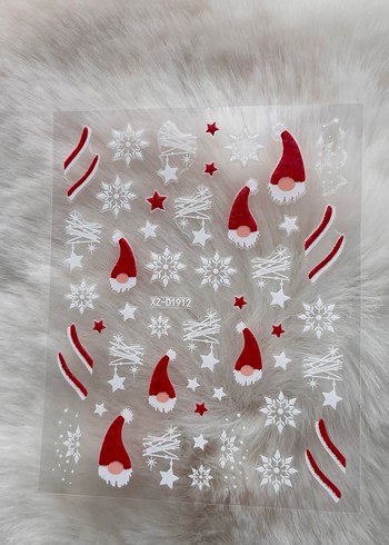 Noel temalı tırnak stickeri - Görsel 3