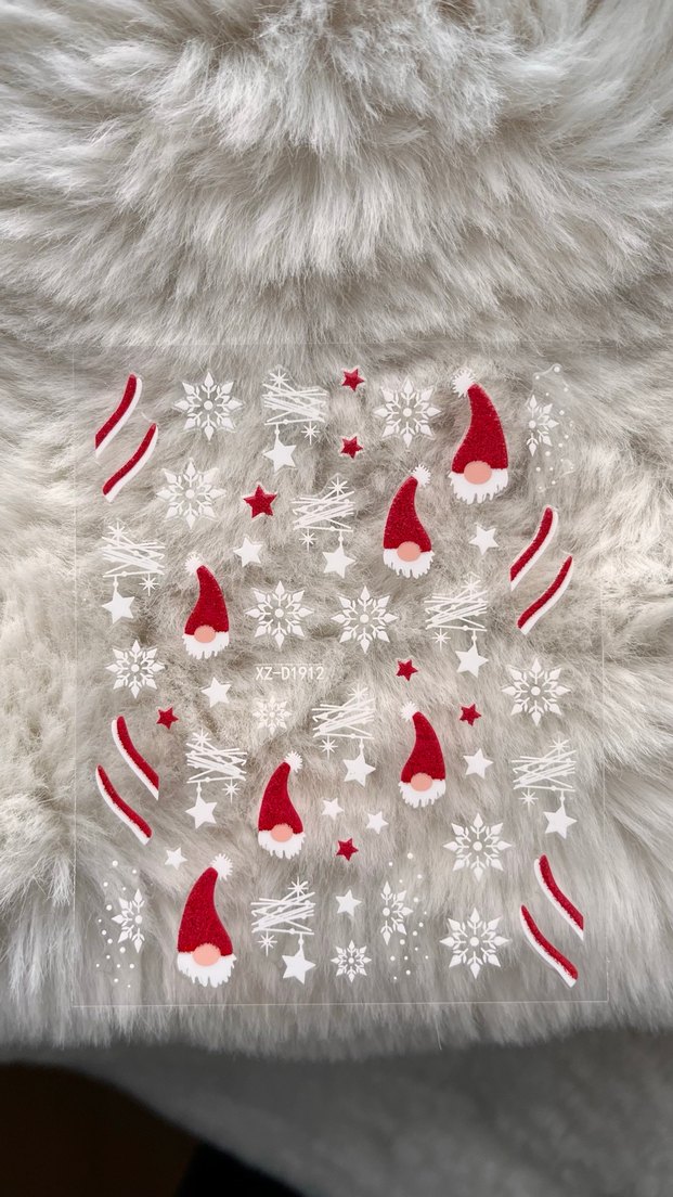 Noel temalı tırnak stickeri - Görsel 4