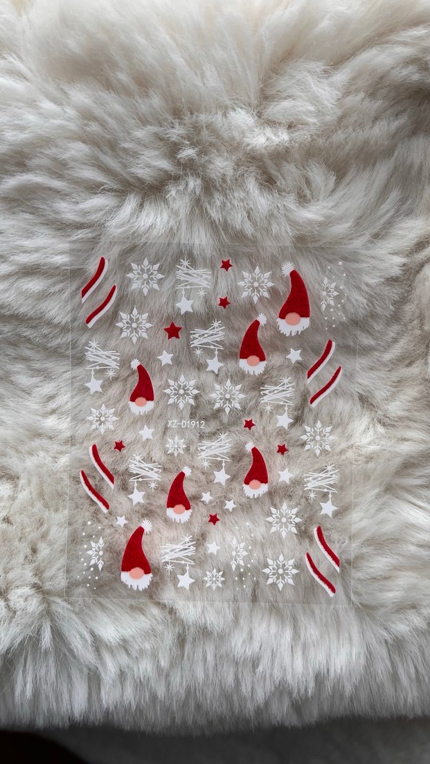 Noel temalı tırnak stickeri - Görsel 2