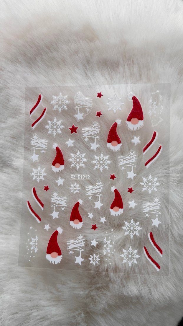 Noel temalı tırnak stickeri - Görsel 3