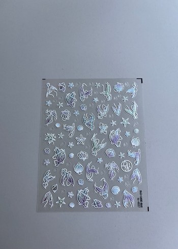 Deniz temalı tırnak stickeri