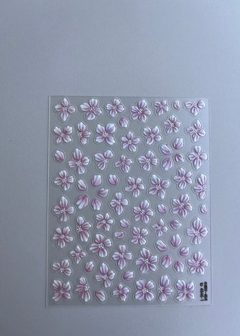 Pembe Pastel Çiçek Tırnak Süslemeleri