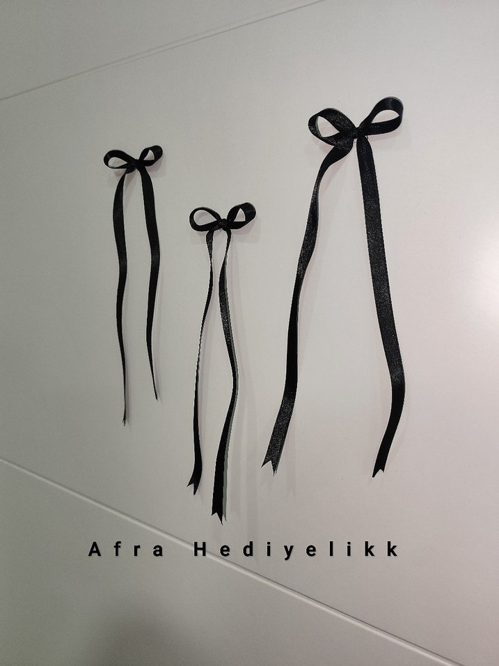 Siyah Uzun Kurdele Konsept Doğum Günü Süsü - Görsel 4