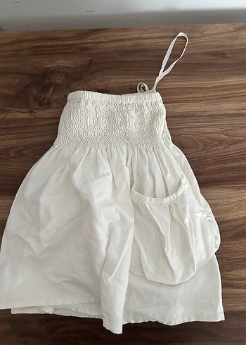 Zara Kadın Beyaz Keten etek